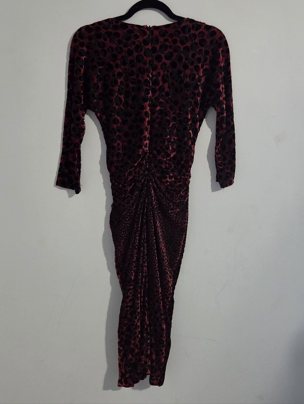 Taylor Ruched Velvet Midi Dress - Picture 2 of 6